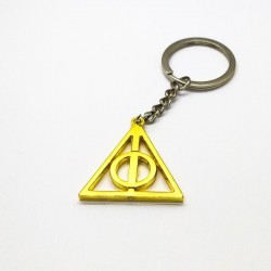 Harry Potter Hogwart Ölüm Yadigarları Sarı Üçgen Metal Anahtarlık