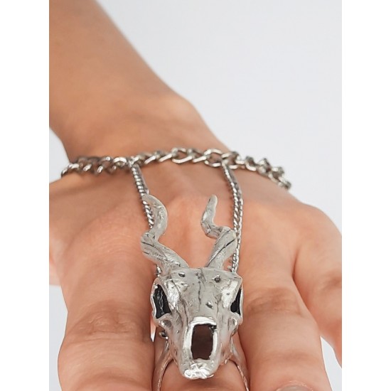 Gothic Goat Skull Şahmeran Choker