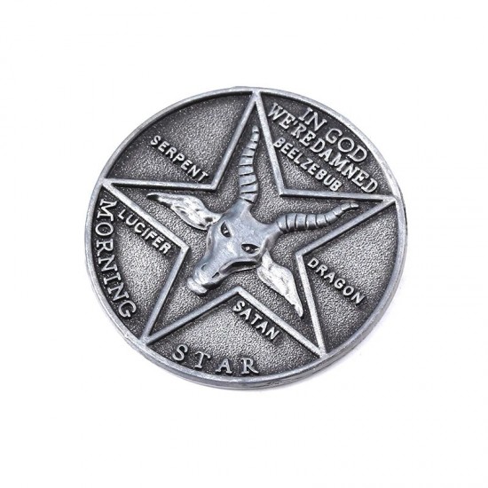 Lucifer Morningstar Gümüş Rengi Coin