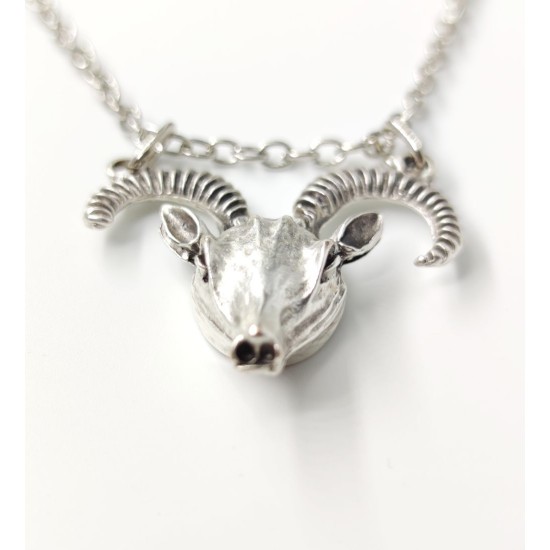 Gothic Punk Goat Head Kolye