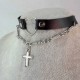 Kalp Merkezli Haç Gotik Halat Choker