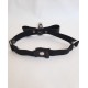 Siyah Kurdeleli Jartiyer Bacak Choker