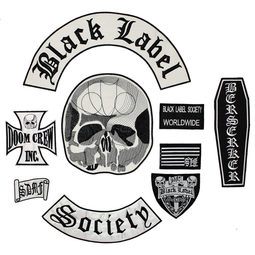Patch Aufnäher Für Lederjacken Westen Set Mit 4 Aufnähern Black Label  Society - Totenkopf Design Für Biker, Aufbügelbar Oder Aufnähbar Patch Set Harley  Davidson Patch, image size:1000x1000