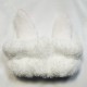 Tavşan Kulak Beyaz Peluş Saç Bandı
