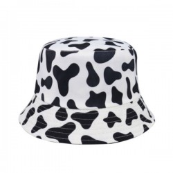 Siyah Beyaz İnek Desenli Şapka