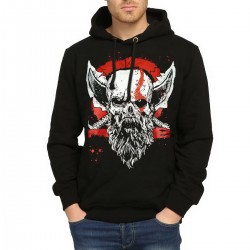 God of War Kratos Siyah Kapşonlu Sweatshirt