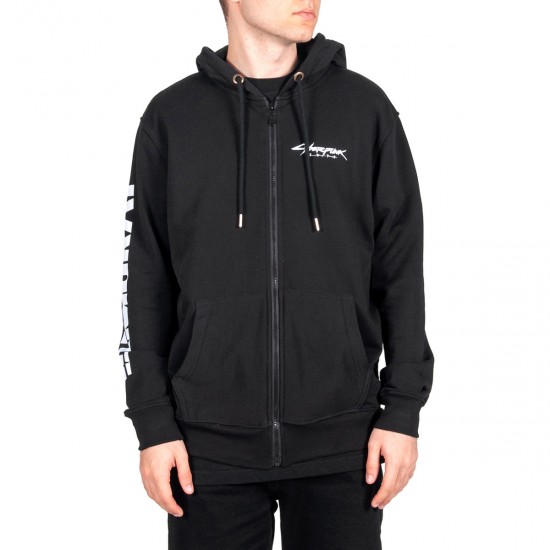 Cyberpunk 2077 Fermuarlı Baharlık Siyah Kapşonlu Sweatshirt Cyberpunk 2077 Fermuarlı Baharlık Siyah Kapşonlu Sweatshirt