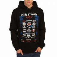 Lord Of The Rings Orta Dünya Siyah Kapşonlu Sweatshirt