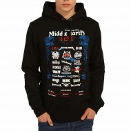 Lord Of The Rings Orta Dünya Siyah Kapşonlu Sweatshirt