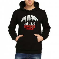 Stranger Things Siyah Kapşonlu Sweatshirt