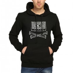 Alternatif Rock Karışık Kaset Siyah Kapşonlu Sweatshirt