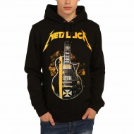 Metallica Gitar Siyah Kapşonlu Sweatshirt