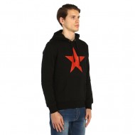 Kızılyıldız Siyah Kapşonlu Sweatshirt