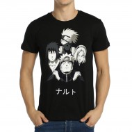 Naruto Kakashi Sasuke Sakura Team 7 Siyah Tişört