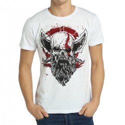 God of War Kratos Beyaz Tişört