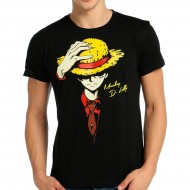 One Piece Monkey D Luffy Siyah Tişört