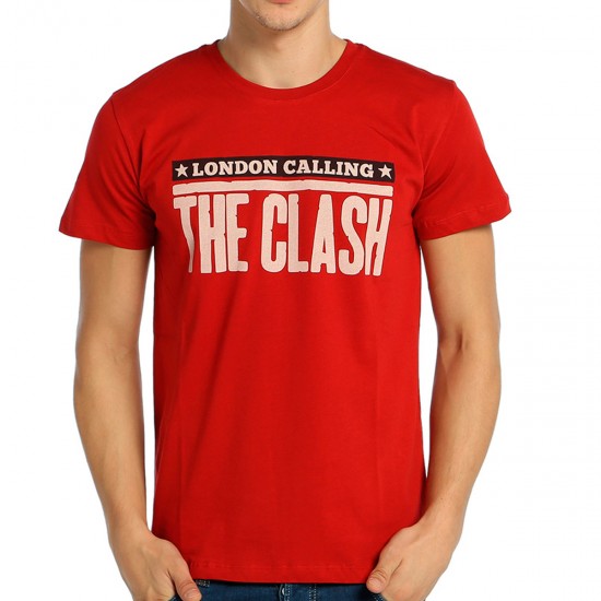 Clash London Calling Kırmızı Tişört Clash London Calling Kırmızı Tişört