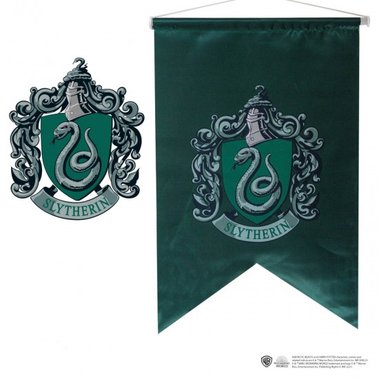 Slytherin Büyük Kırlangıç Kesim Saten Flama