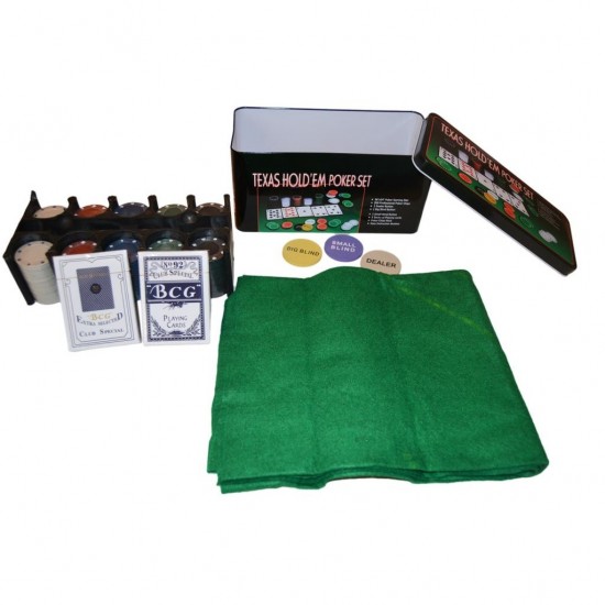 200 Chip Texas Hold'em Poker Set