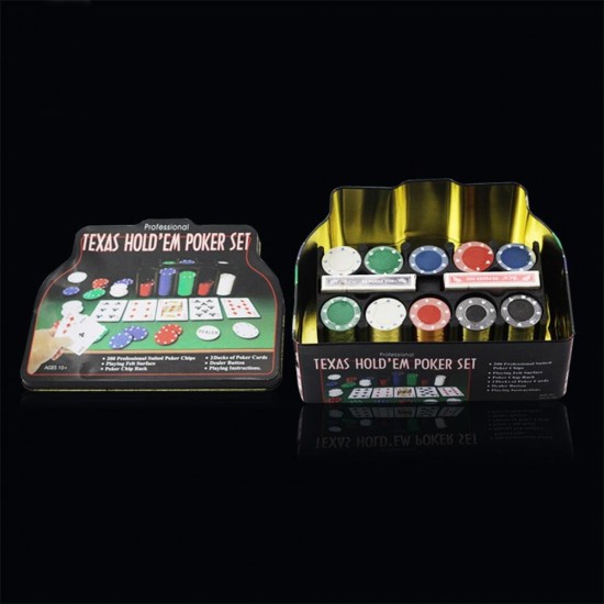 200 Chip Texas Hold'em Profesyonel Poker Set