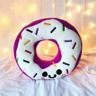 Sevimli Mor Donut Yastık