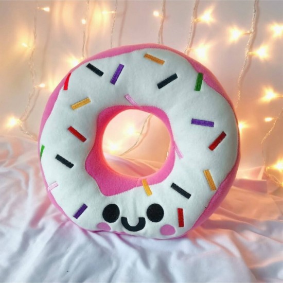 Sevimli Pembe Donut Yastık