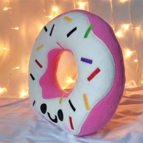 Sevimli Pembe Donut Yastık