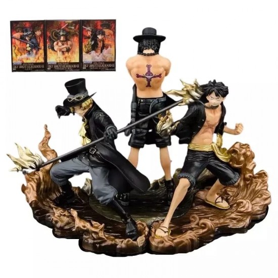 Brotherhood Luffy - Ace - Sabo  3 lu Statü Figür set (One piece)