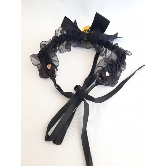 Siyah Zilli Choker Tasma Kolye Siyah Zilli Choker Tasma Kolye