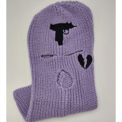 Uzi Desenli Lila Kar Maskesi