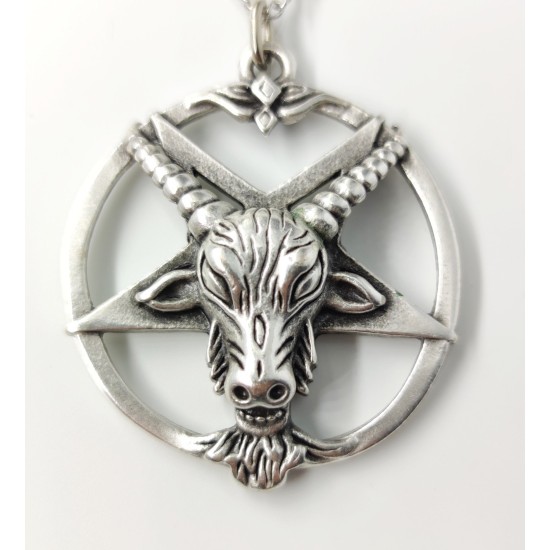 Ters Pentagram Goat Head Kolye Ters Pentagram Goat Head Kolye