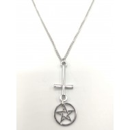 Gothic Cross Pentagram Kolye