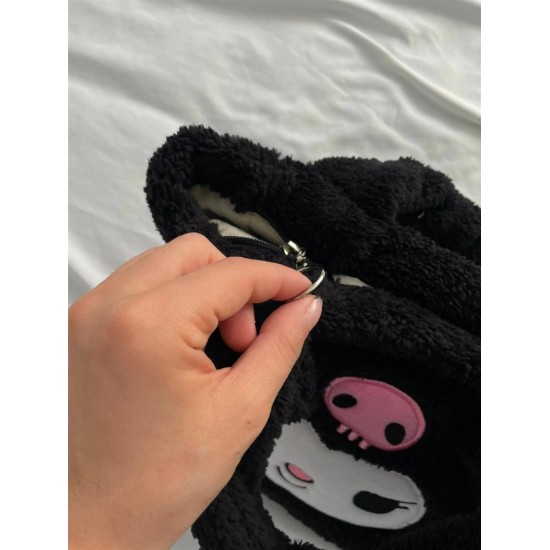 Kuromi Kawaii Peluş Çanta Kuromi Kawaii Peluş Çanta