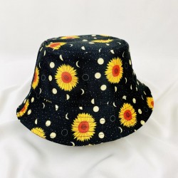 Ay Evreleri Ayçiçeği Bucket Şapka