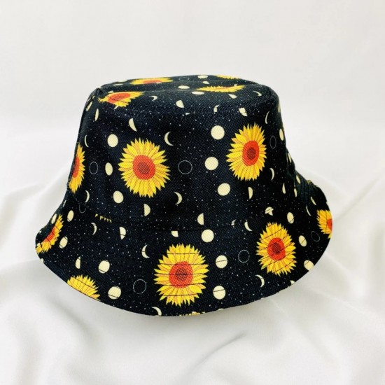 Ay Evreleri Ayçiçeği Bucket Şapka