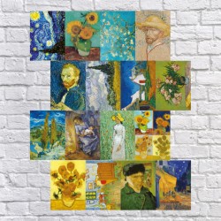 Dekoratif Duvar Kağıdı Seti Art Van Gogh