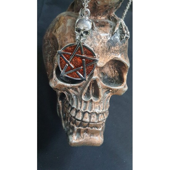 Skull Pentagram Gothic Kolye