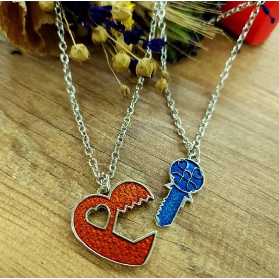 Heart Key Çift Kolye