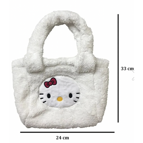 Hello Kitty Beyaz Peluş El Çantası Hello Kitty Beyaz Peluş El Çantası
