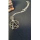 SİYAH SKULL PENTAGRAM KOLYE