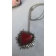 KIRMIZI MİNELİ THORN HEART KOLYE