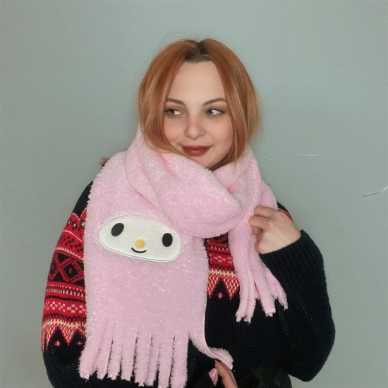 Peluş Atkı Anime Pembe Peluş Atkı Anime Pembe