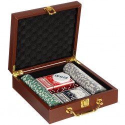 Ahşap Çantalı Poker Seti