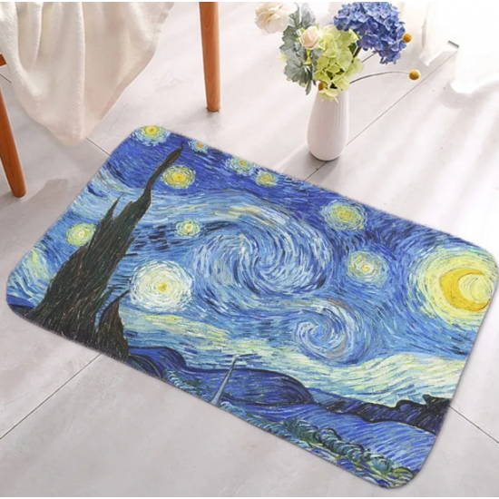 Van Gogh Yıldızlı Geceler Paspas