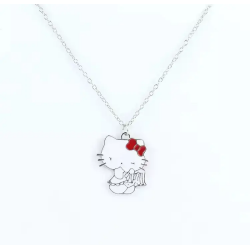 DÜKAN DESİGN Hello Kitty Beyaz Mineli Kolye