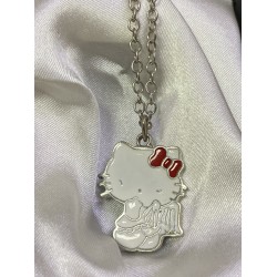 DÜKAN DESİGN Hello Kitty Beyaz Mineli Kolye