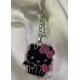DÜKKAN DESİGN Hello Kitty Siyah Mineli Pembe Kurdele Detaylı Kolye