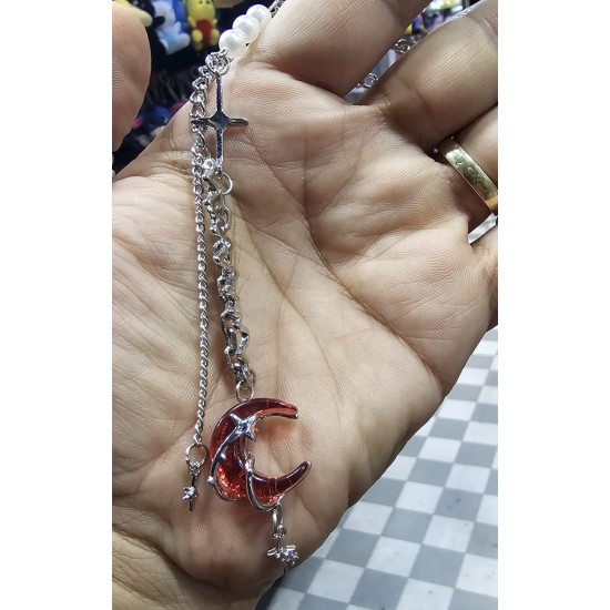 DÜKKAN DESİGN Y2K RED MOON İNCİLİ KOLYE DÜKKAN DESİGN Y2K RED MOON İNCİLİ KOLYE