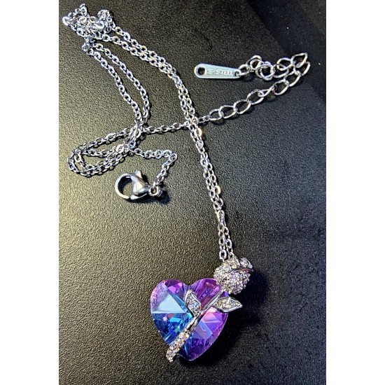 DÜKKAN DESİGN GÜL ve KALP KOLYE DÜKKAN DESİGN GÜL ve KALP KOLYE