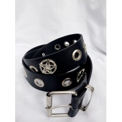 DÜKKAN DESİGN GOTİK PUNK PENTAGRAM DERİ KEMER
